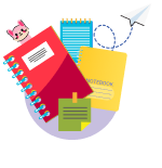 دفتر ، کاغذ و مقوا