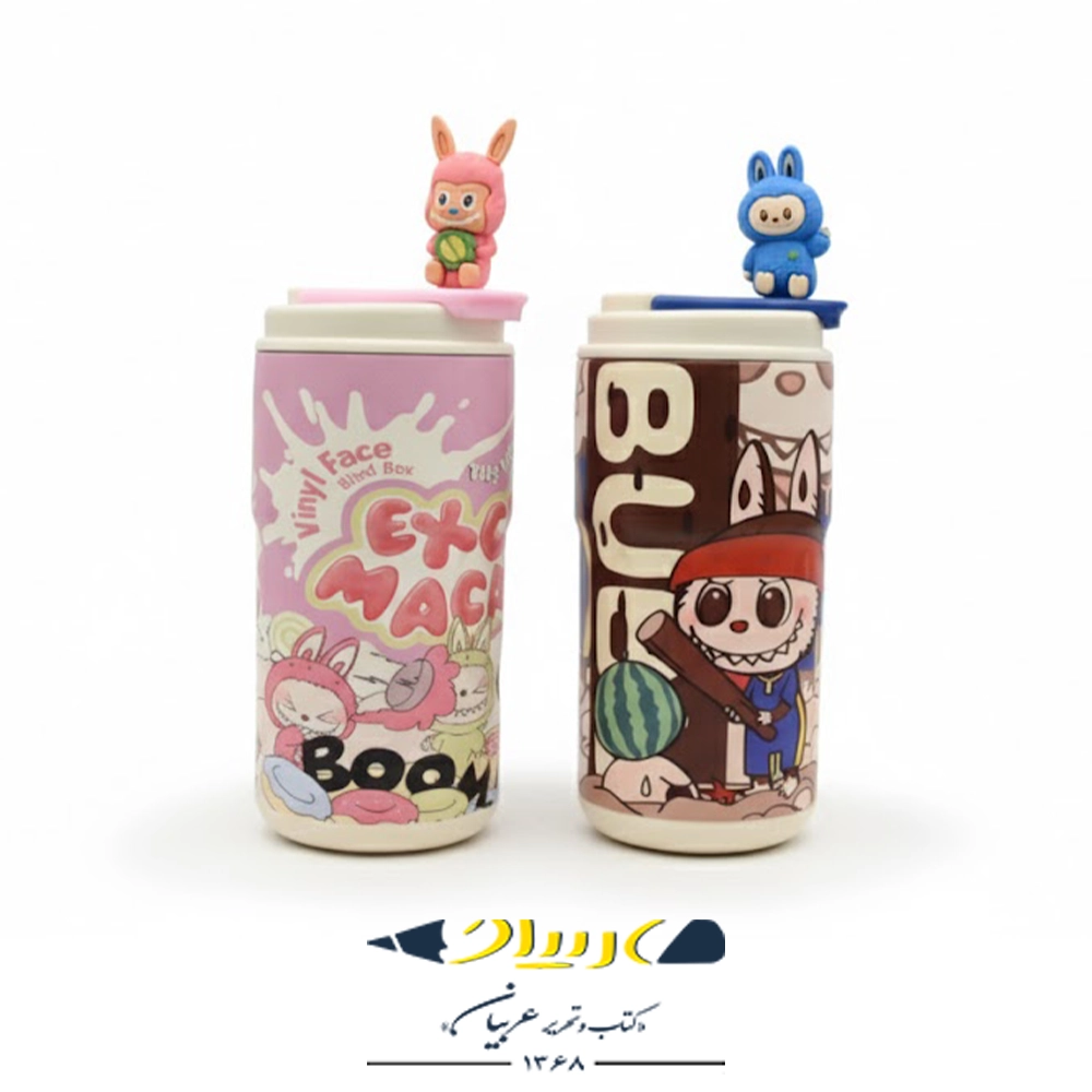 تراول ماگ طرح Labubu با درب آسان‌نوش