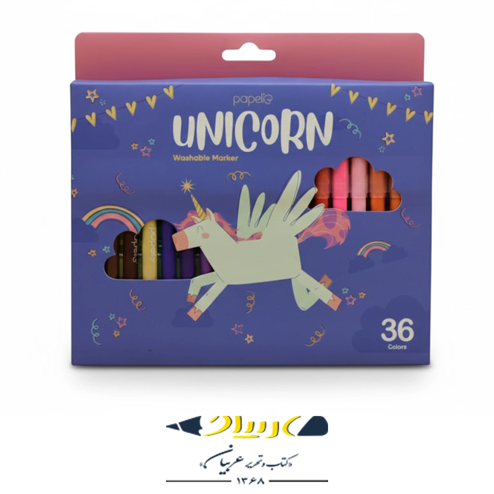 ماژیک رنگ آمیزی ۳۶ رنگ پاپلی