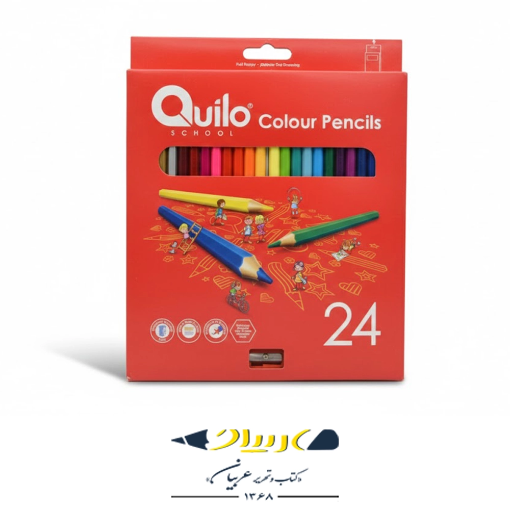 مداد رنگی ۲۴ رنگ کویلو – جعبه مقوایی