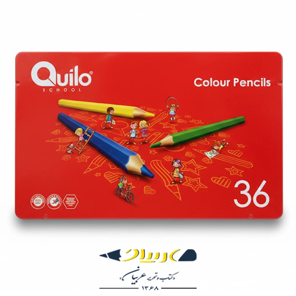 مداد رنگی ۳۶ رنگ کویلو – جعبه فلزی