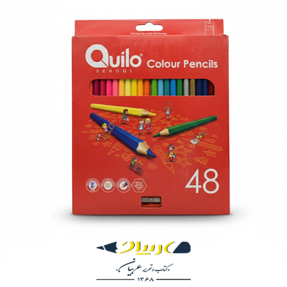 مداد رنگی ۴۸ رنگ کویلو – جعبه مقوایی
