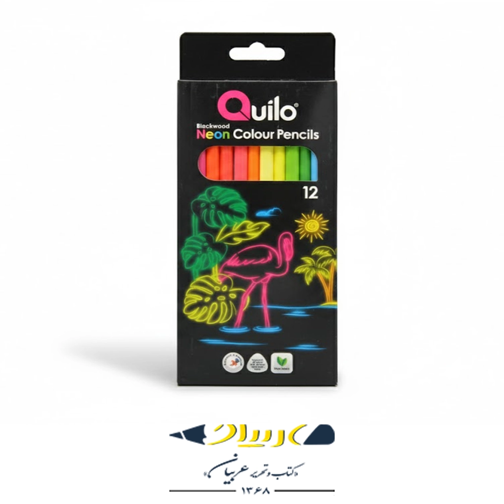 مداد رنگی ۱۲ رنگ کویلو – مدل Blackwood