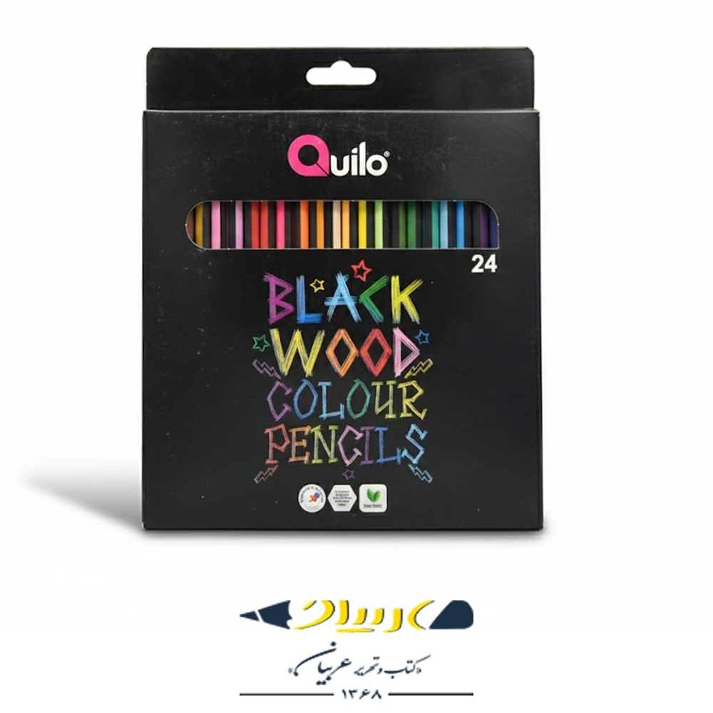 مداد رنگی ۲۴ رنگ کویلو – مدل Blackwood