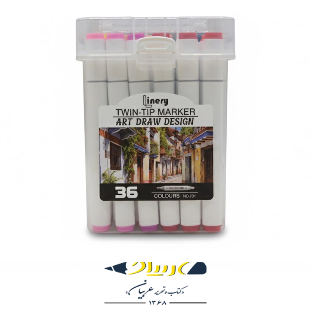ماژیک دو سر 36 رنگ لاینری – مدل 701