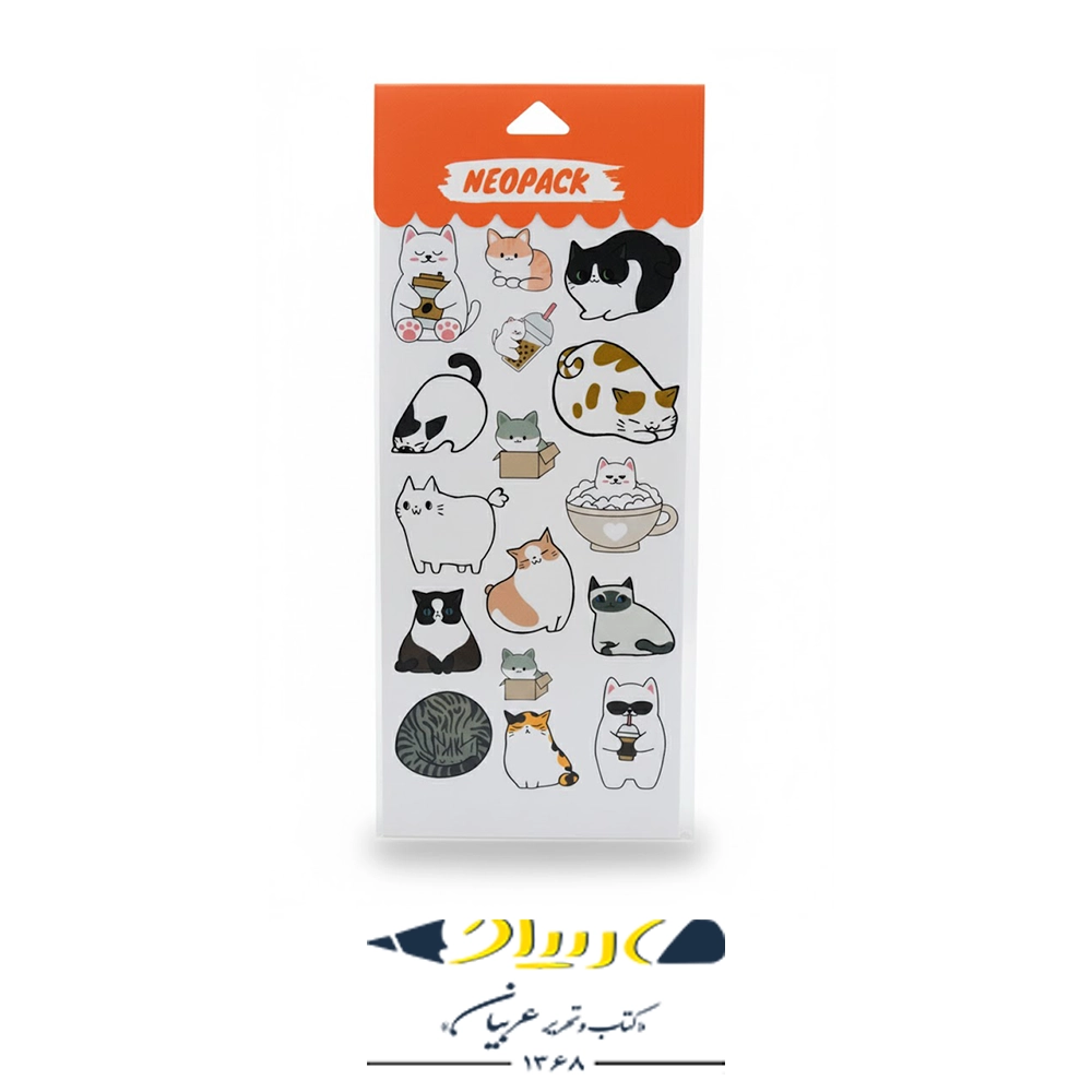 استیکر نئوپک – طرح گربه‌های کیوت