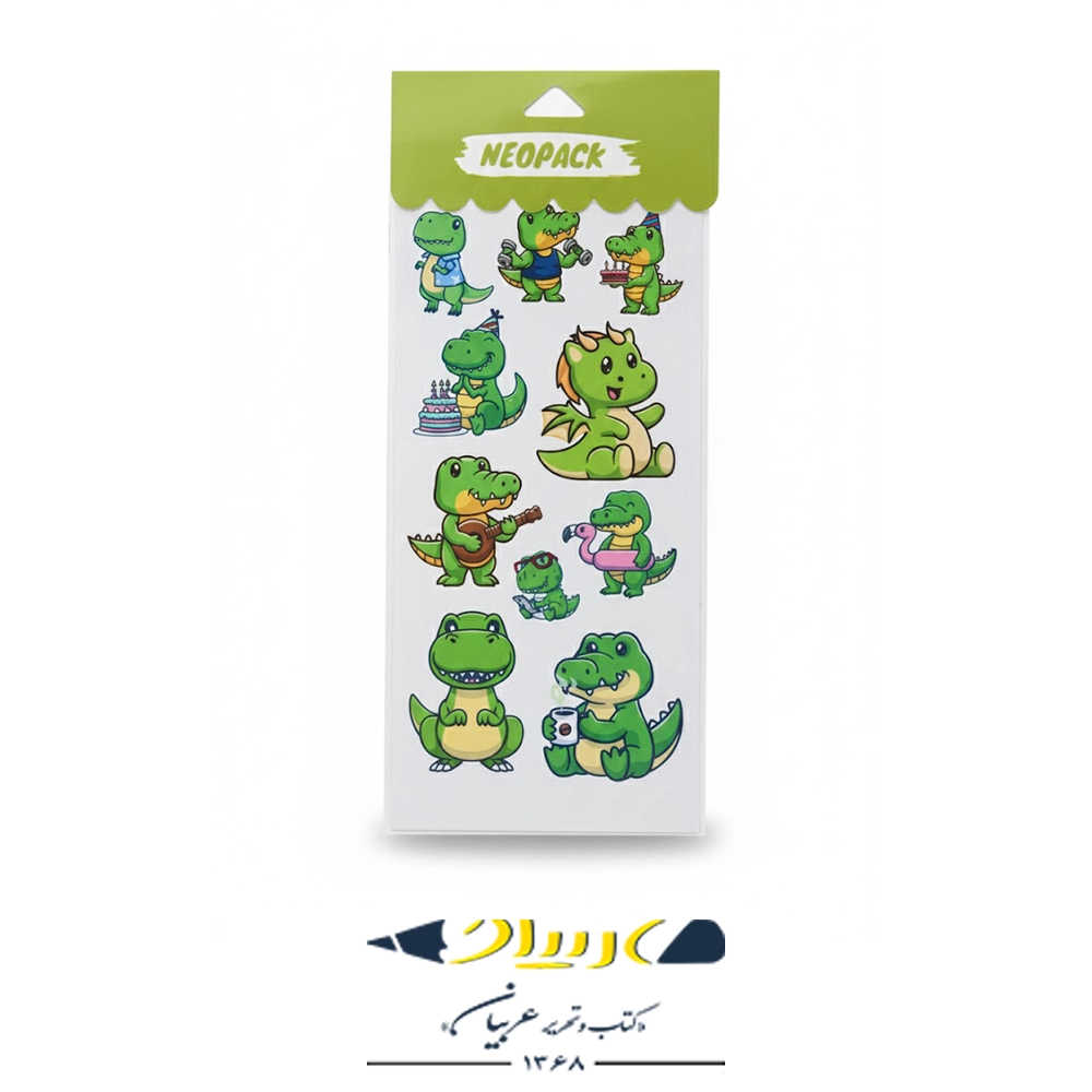 استیکر نئوپک – طرح دایناسور و اژدهای کیوت
