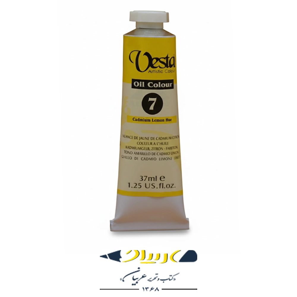 رنگ روغن وستا ۳۷ میلی‌لیتر کد ۷ – Cadmium Yellow Lemon Hue