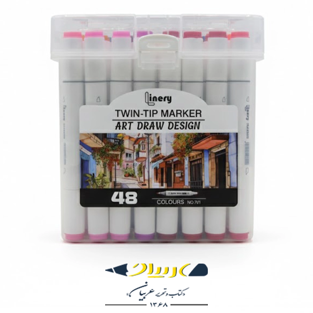 ماژیک دو سر 48 رنگ لاینری – مدل 701