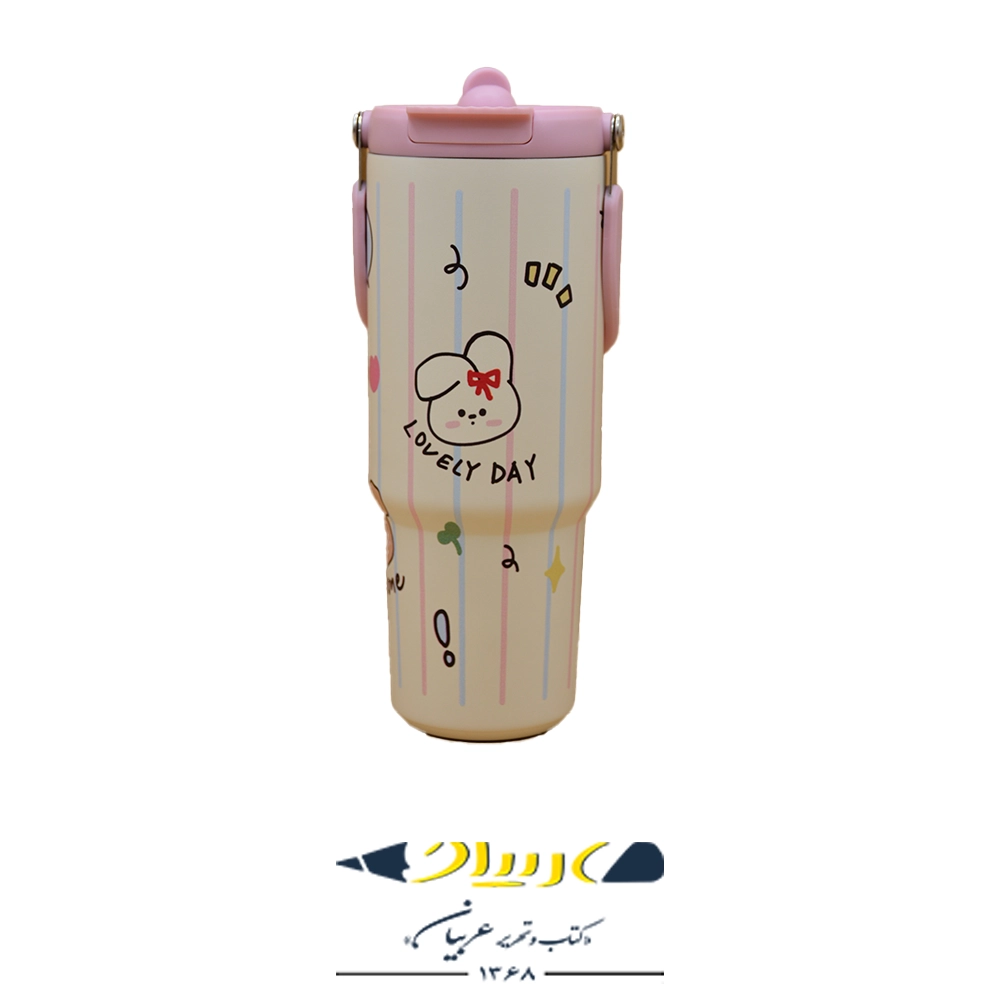 تامبلر استیل فانتزی دسته‌دار | 900ml